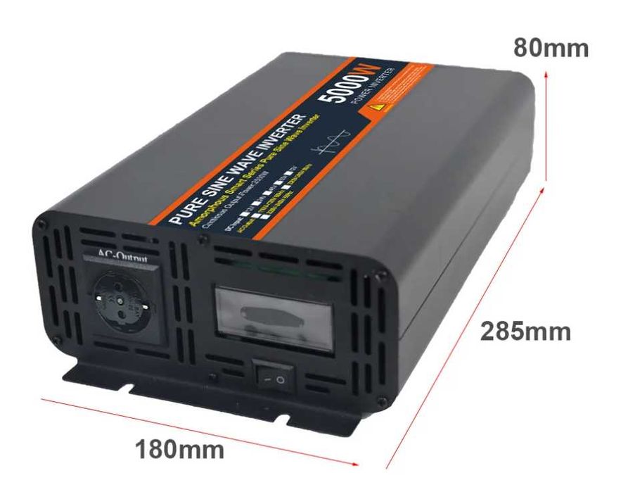 Чист синусоидален инвертор 4000W/5000W DC 12V/24V към AC 220V-50Hz