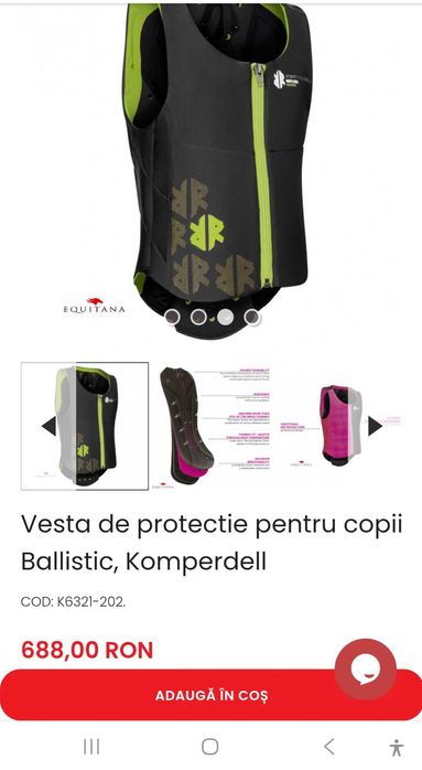 Vesta de protectie pentru copii ski/snowboard Komperdell