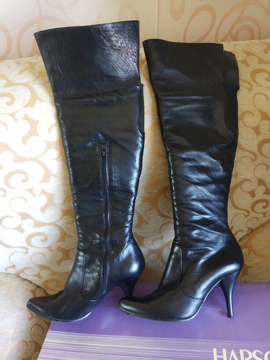 Сапоги зимние кожаные