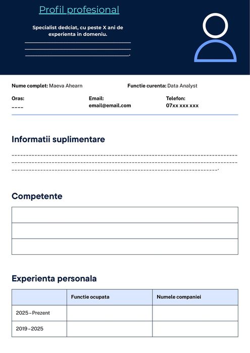 Model CV Profesional 2026 – Crește Șansele de Angajare!