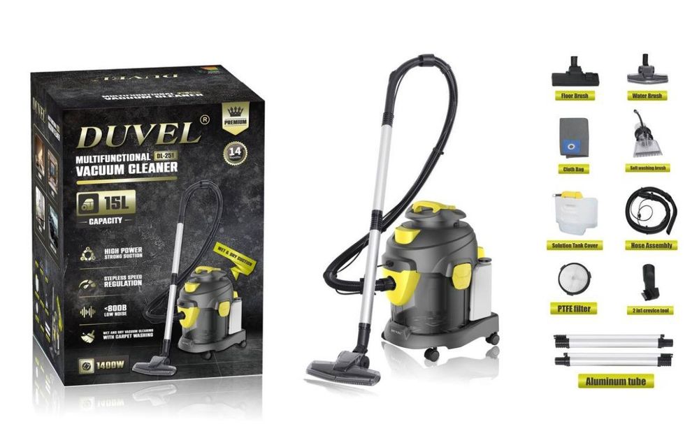 пылесос 15L для сухой и влажной уборки, 1400W