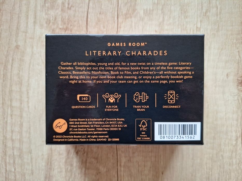 Игра "Charades", литературно издание