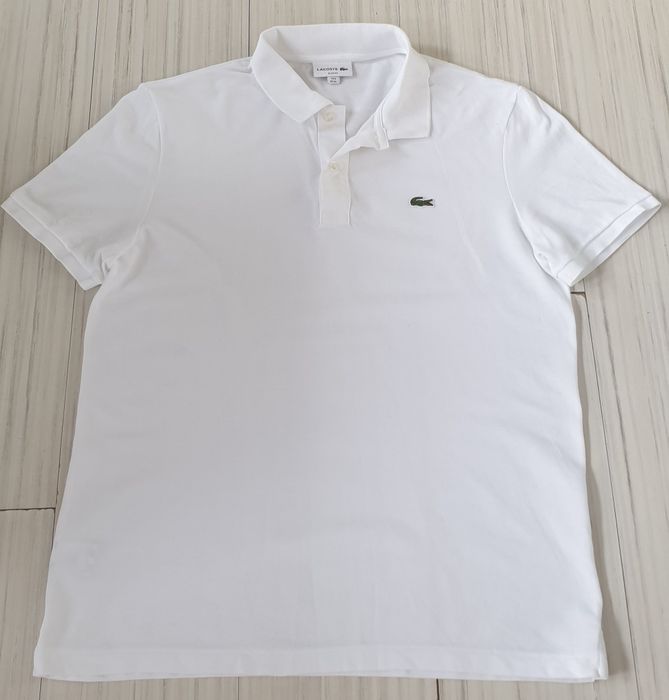 Lacoste Pique Cotton Slim Fit / 6 - XL  НОВО ОРИГИНАЛ Мъжка Тениска