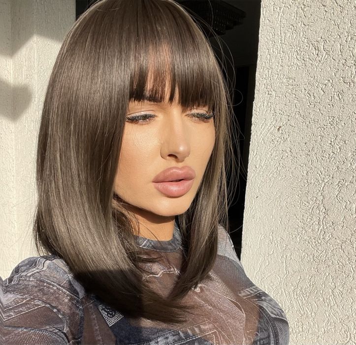 Peruca saten natural