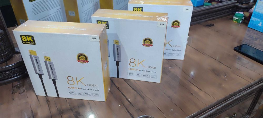 Кабель оптика HDMI 8K 25m Новый есть 3-штук