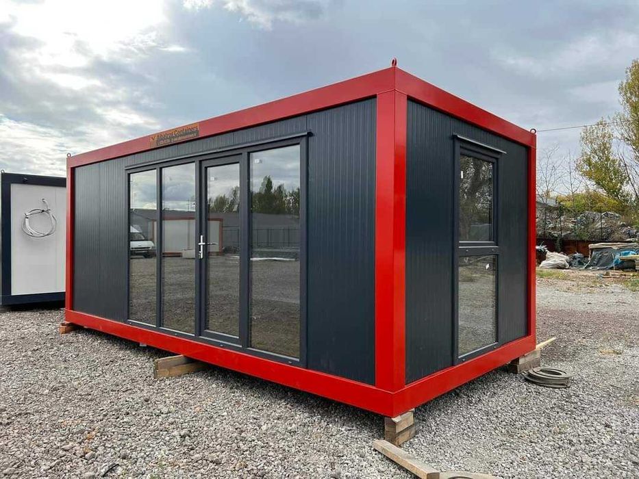 Vand container modular standard, vitrina, spatiu depozitare, garaje