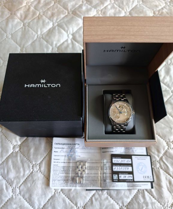 Като НОВ Hamilton Jazzmaster Open Heart Auto 42mm (H32705121) Пълен Комплект + Гаранция от Timeland