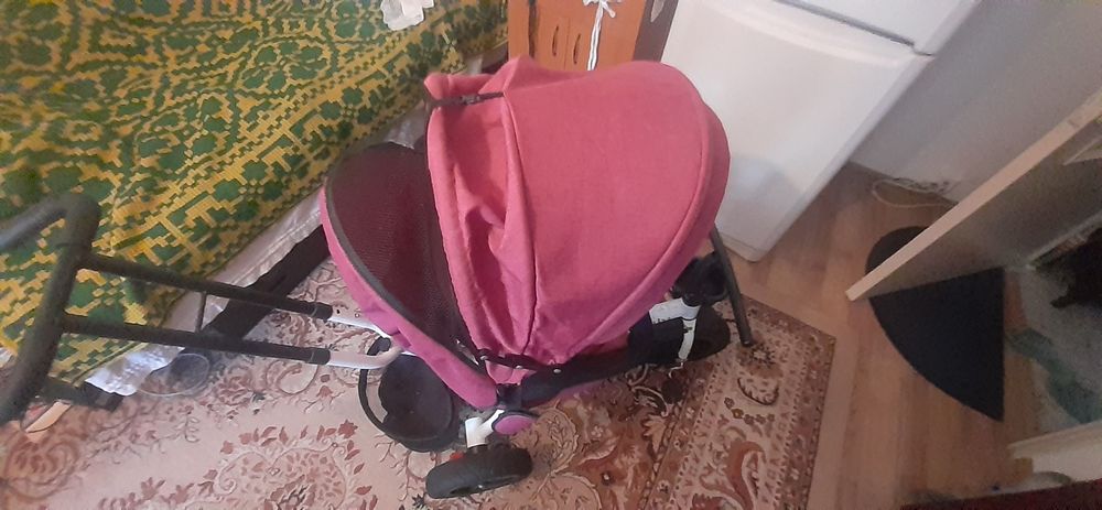 Tricicleta Copii Cu Pozitii Somn, Roti Din Cauciuc, Kubi Mov 066