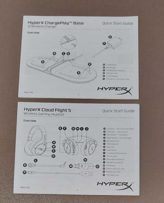 Casti HyperX Cloud Flight S Wireless PC PS4 + Incarcator Wireless