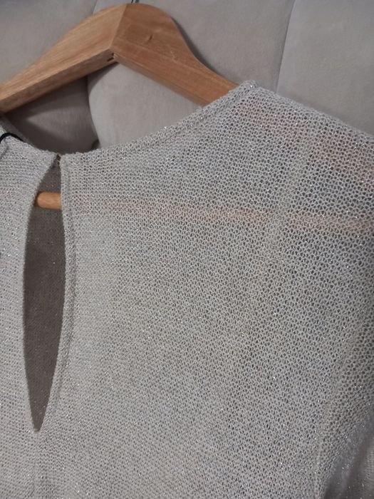 Rochie Zara lunga cu sclipici culoare Champagne mărimea M