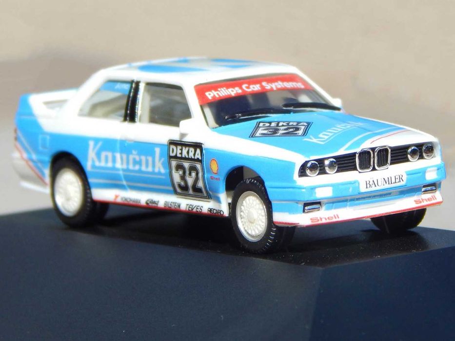 Jucarie BMW M3 E30 DTM 1993 Kaucuk Nr.32 Josef Venc Herpa 1:87 HO