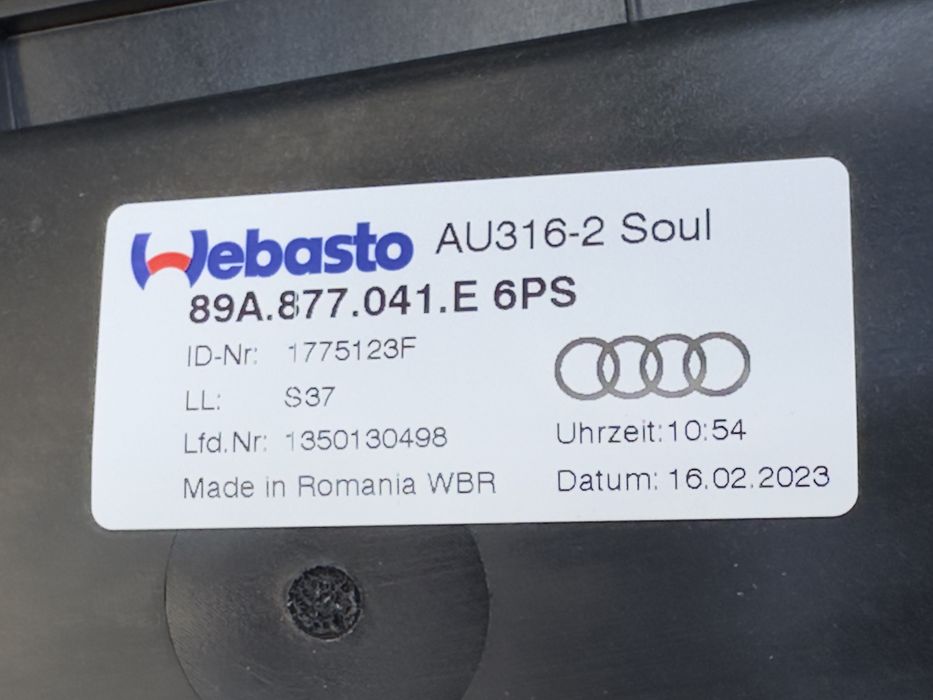 Панорама AUDI Q4 E - TRON 89A971648 89A877041E 89A907594BC