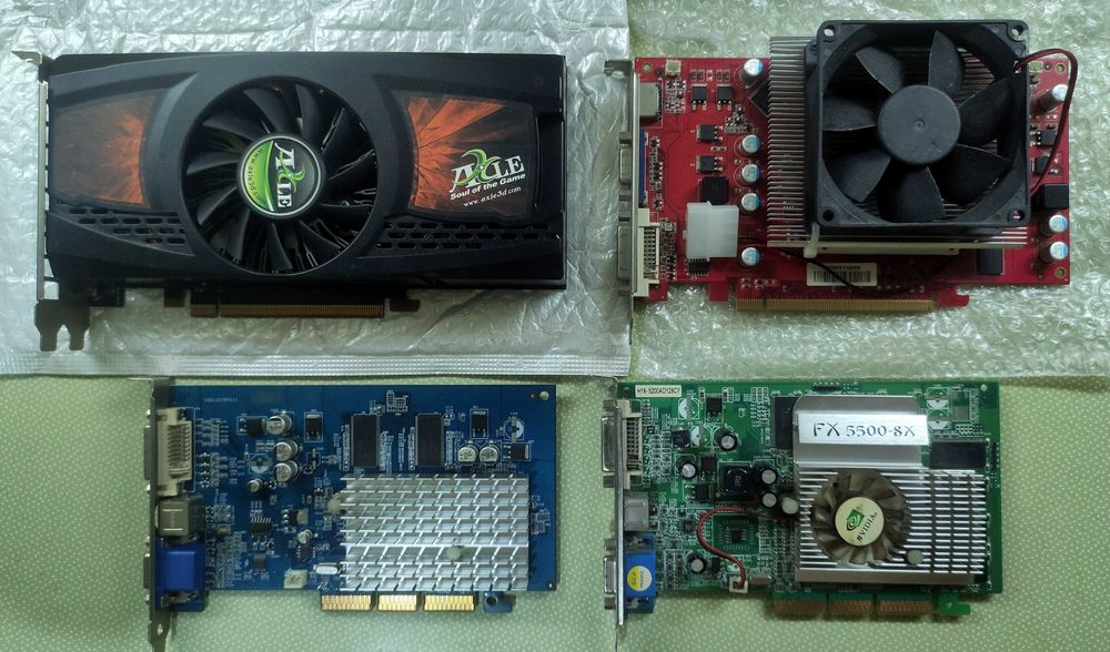 Видеокарты PCI Express и AGP