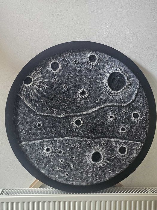 Tablou GIGANT 3D Suprafața Lunii (99 cm) - Decorațiune perete Premium