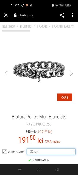 Bratara Police inox