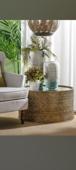 Măsuță cafea ceai Ixia Spania metal și oglindă