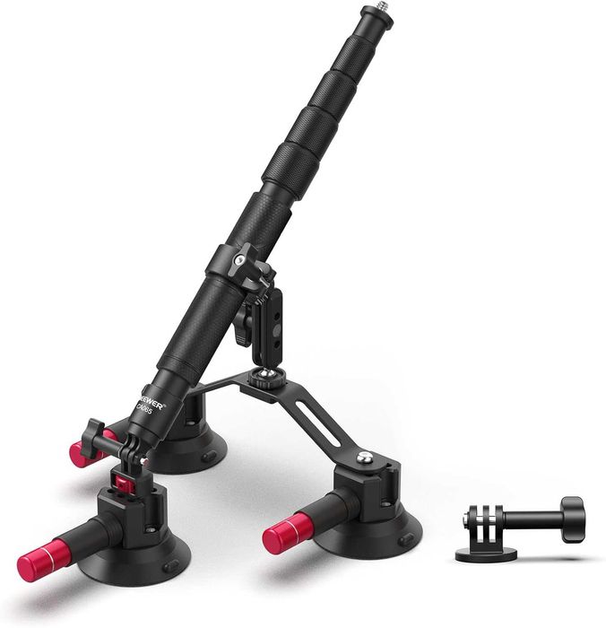NEEWER тройна вакуум стойка за Insta360 X5/X4, GoPro, DJI