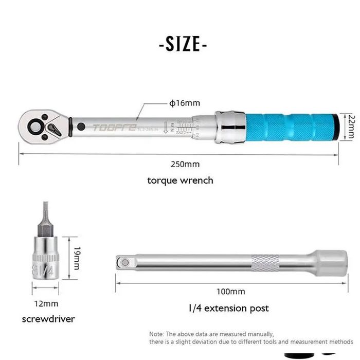 Диномометрическый ключ от 2 до 24 N.m