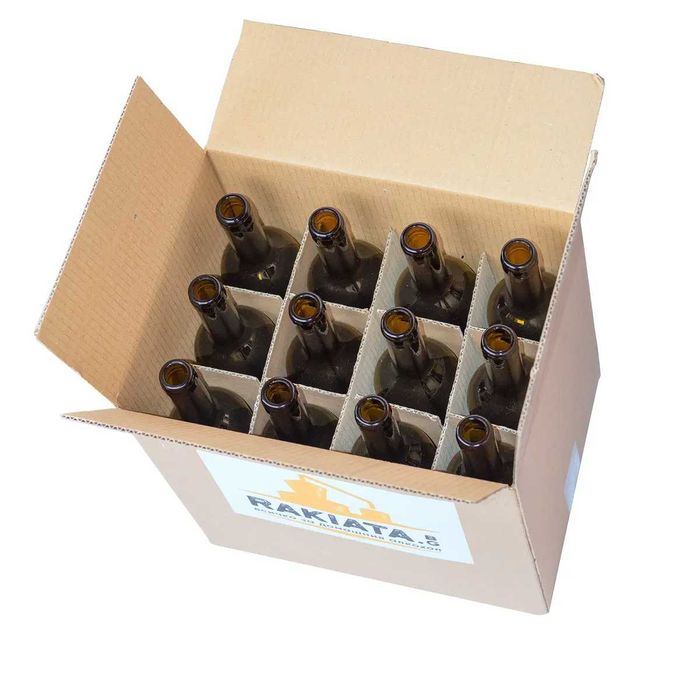 Стъклени бутилки 750 мл. за вино и ракия, Стек 12 броя + тапи