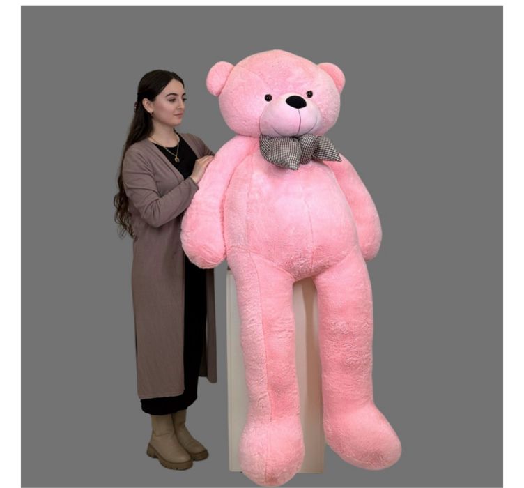 Мишка розовая 170 см