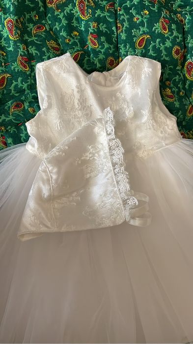 Детское бальное белое платье