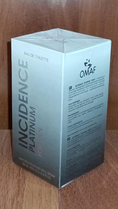 Туалетная вода INCIDENCE platinum OMAF  for Men Natural  Spray