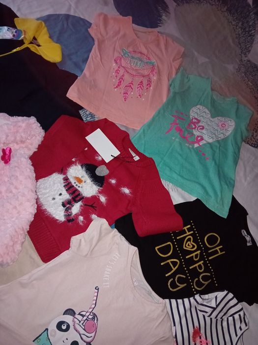 Голям лот дрехи за момиче, нови, размер 110-122