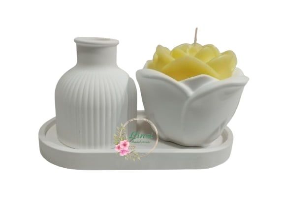 Гипсови вазички, свещички, кутийки за бижута