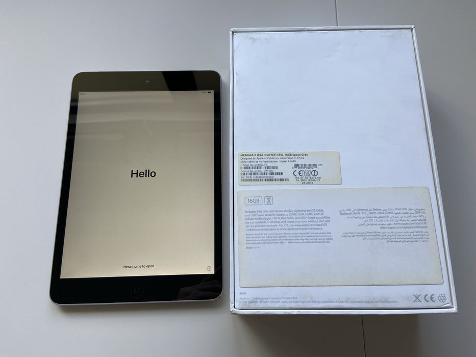 iPad mini 2 (Retina) 16GB Wi-Fi + Cellular (SIM)
