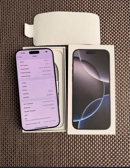 Vand iphone 16 pro max