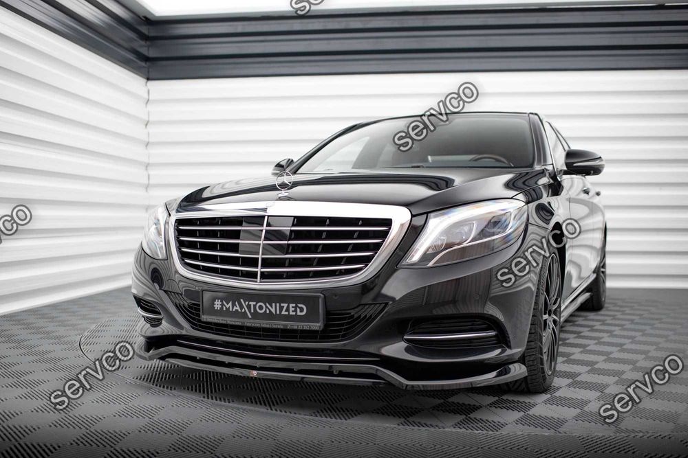 Prelungire splitter bara fata Mercedes S Class W222 2013-2017 v2 - Maxton Design