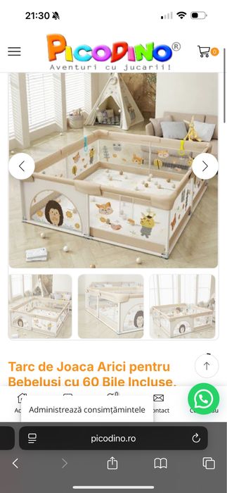 Vand tarc bebelusi nou - 150x180x65