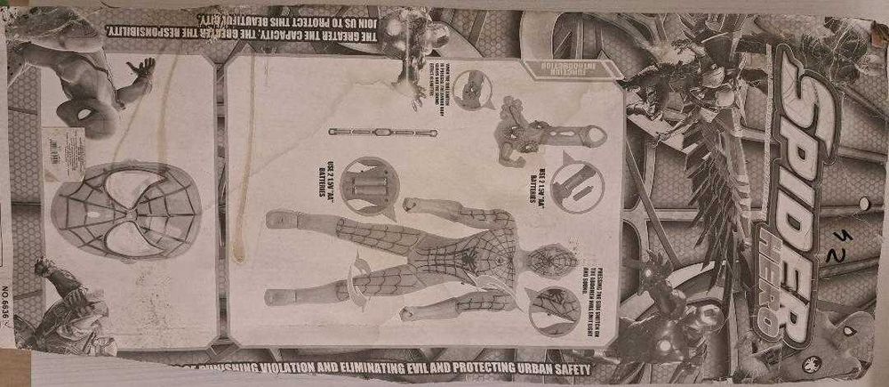 NOU - Set Spider Man 5 piese, sabie, masca, 3 figurine mari Spider Man