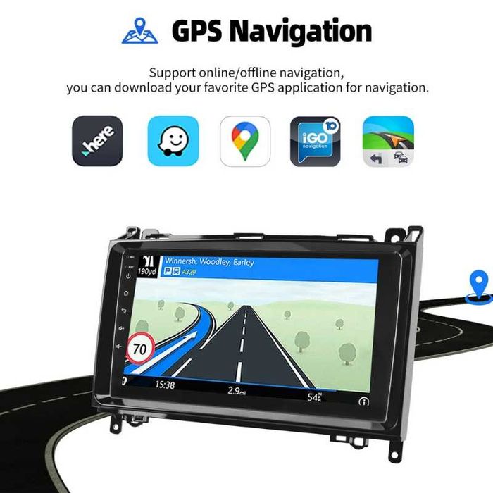9” 2-DIN 6/128GB  Android’14 Mercedes A/B Class W169 W639 W245 Vito
