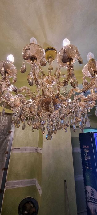 Candelabru / lustra / cristale / becuri incluse