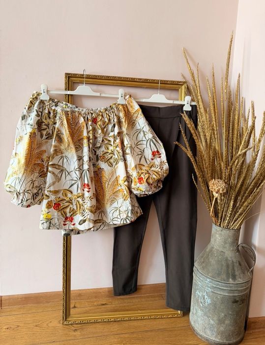 Дизайнерски Панталон KAFFE и бохо риза H&M