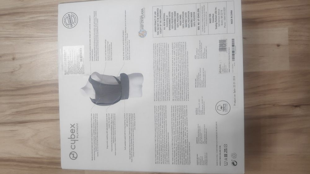 Продсвам - ергономична раница Cybex Yema Click черна на цвят