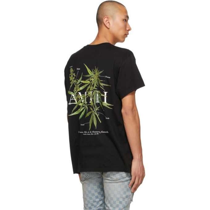 Amiri Cannabis Logo мъжка черна тениска размер M