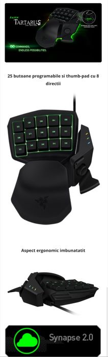 Tastatura Gaming Razer Tartarus, Negru.