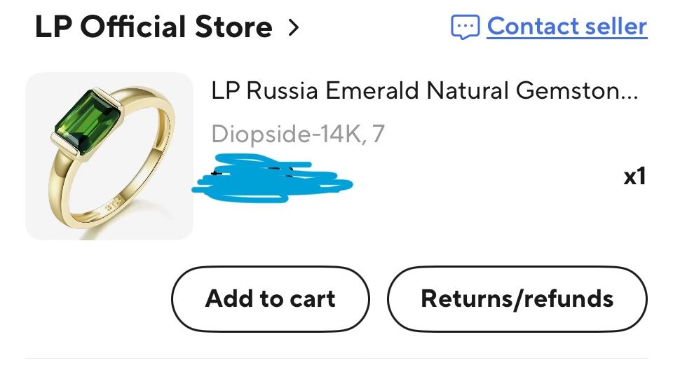 Inel aur 14 cu diopsid natural