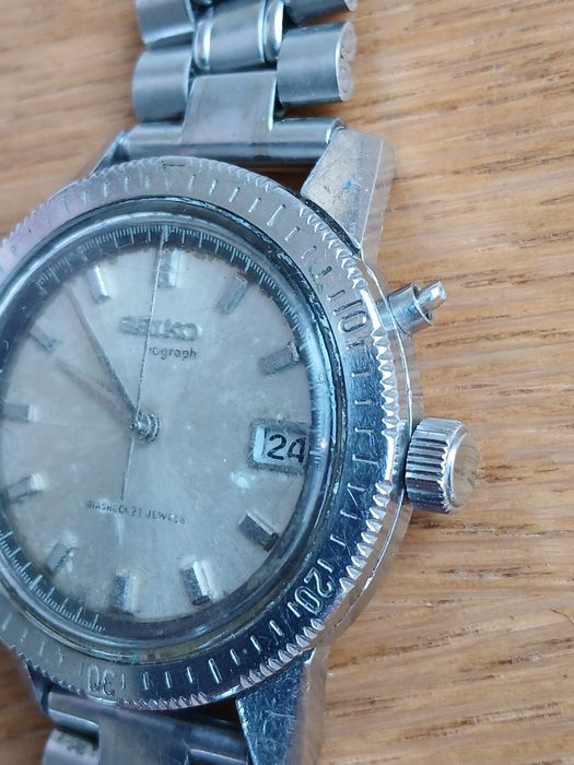 Ceas vechi de colecție, Seiko crono cal 5717 A, an 1965, cronograf.