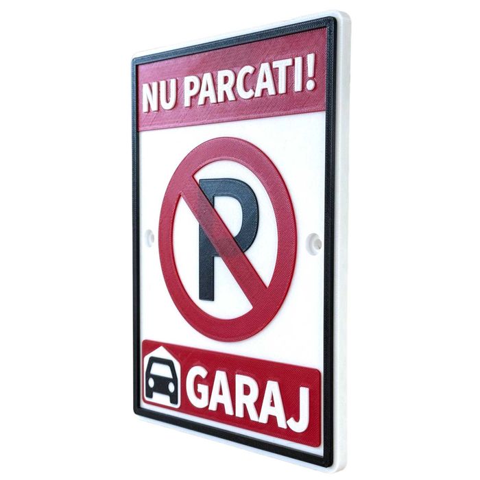 Indicator de avertizare "NU PARCATI! GARAJ"