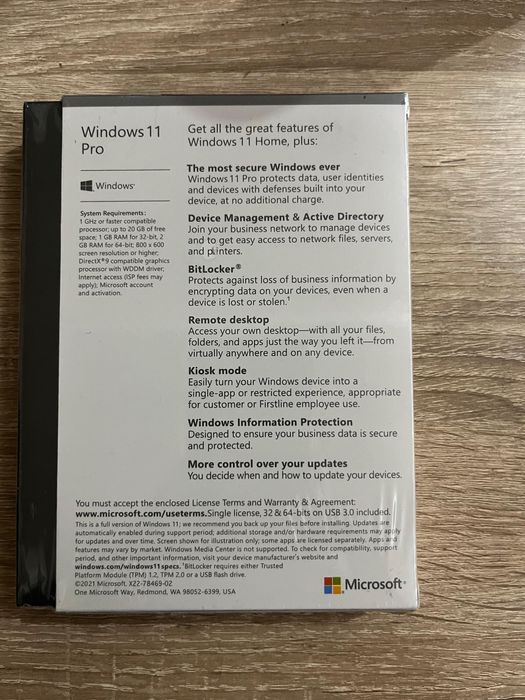 Microsoft Windows 11 Professional 32/64