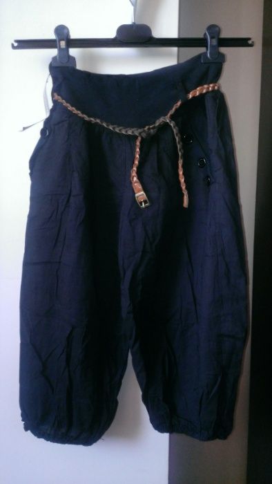 pantaloni dama 3/4 noi cu eticheta negri include cureaua