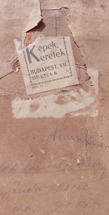 Tablou vechi - nud cu spatele - semnat Sandor Moric 1911