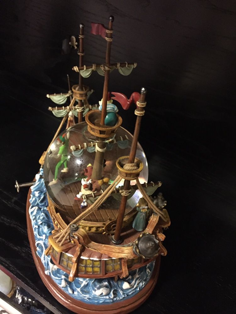 Captain Hook Pirate Ship Snow Globe