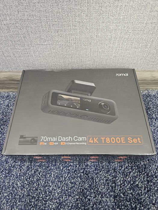 Новинка! 70mai T800E 4k видеорегистратор с 3 камерами+карта пямяти 64g