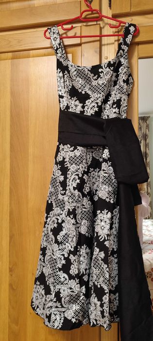 Rochie de ocazie, negru argintiu, talia S-M