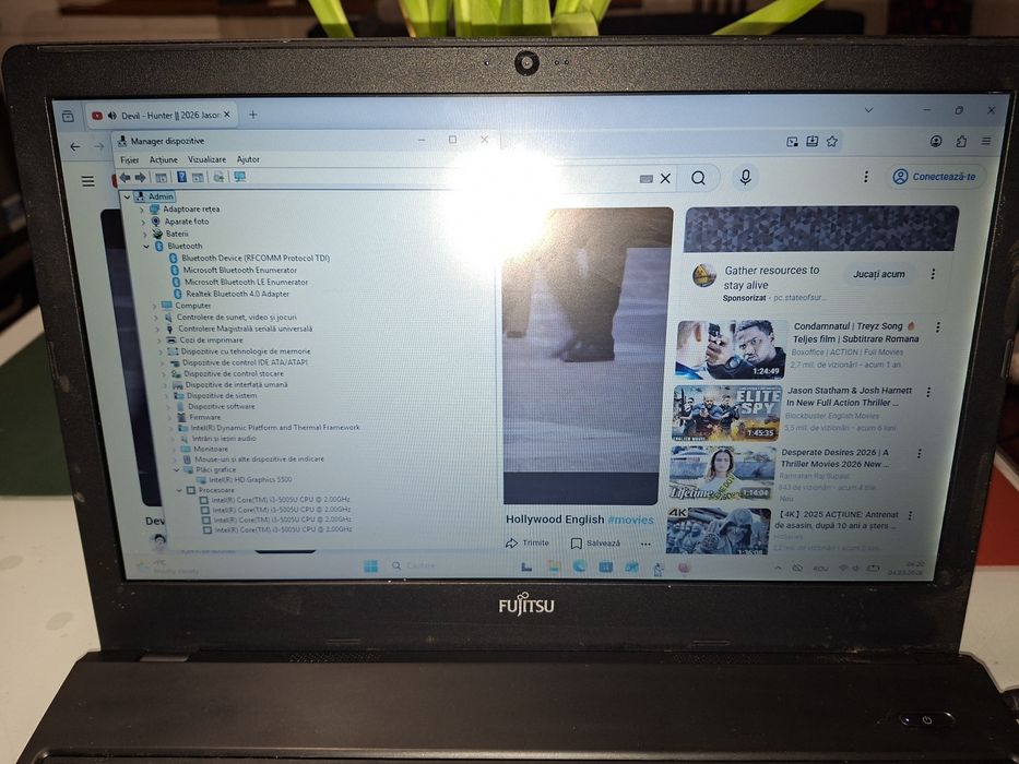 Fujitsu A555, SSD 250gb, 12 gb ram, Intel i3, Bluetooth, Windows 11