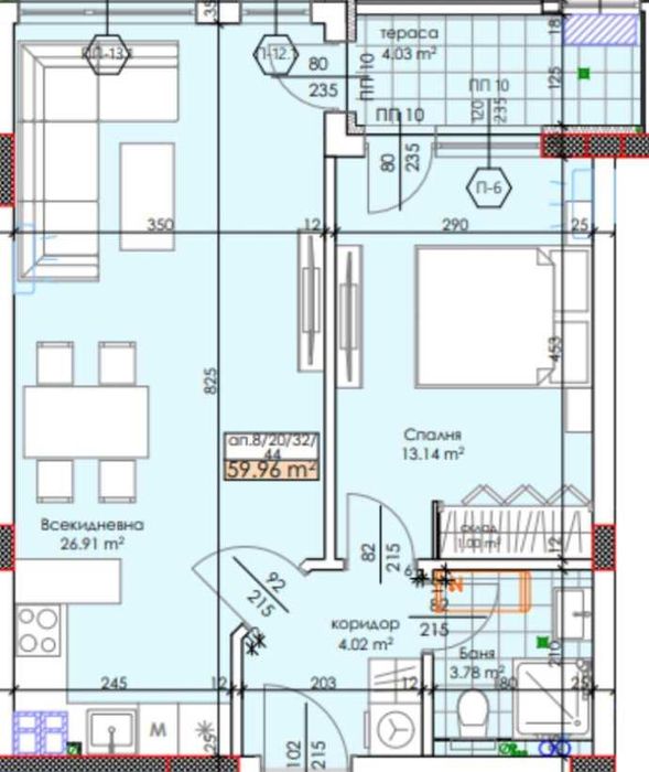 Продава се Двустаен апартамент в Пловдив, Тракия - 75 кв.м за 884 €/кв.м - Снимка #8